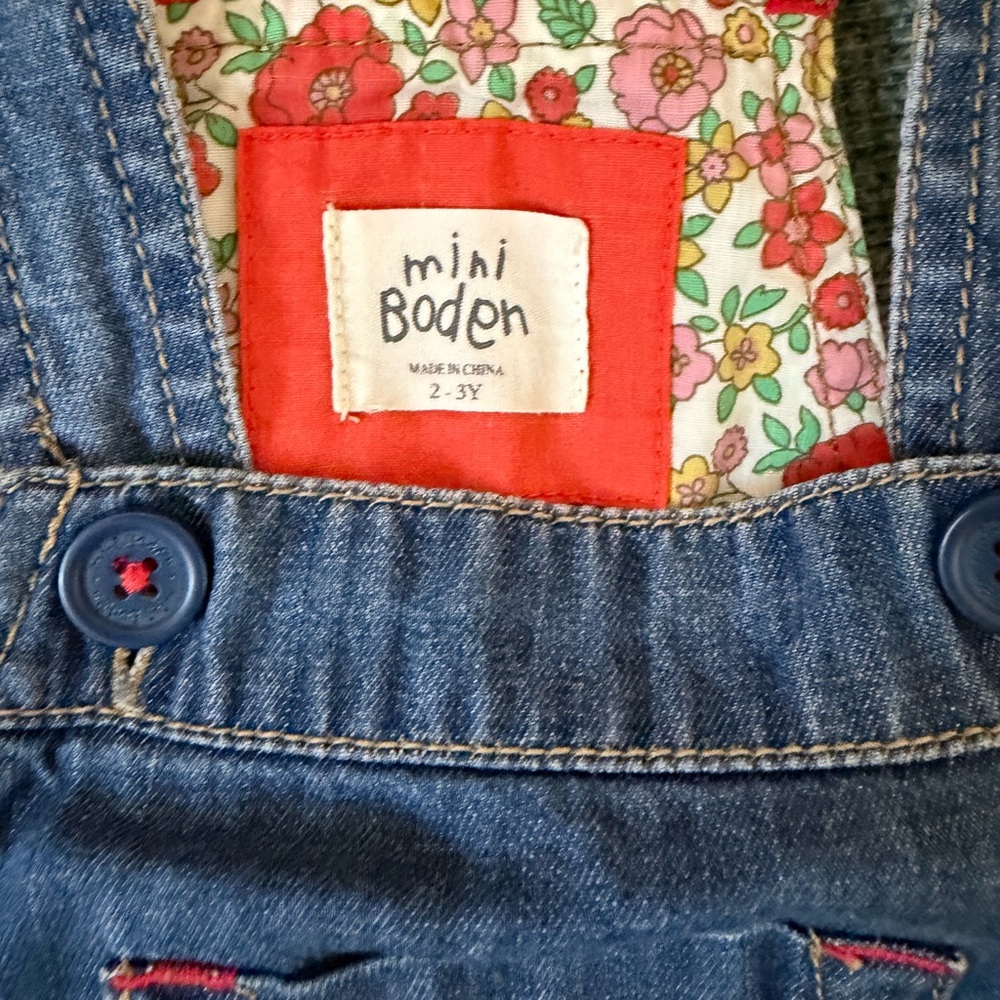 Baby Boden denim jumper, 2-3 - Picture 3 of 4